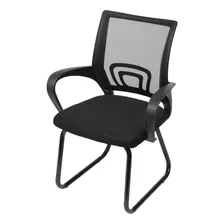 Cadeira De Escritório Boxbit Tok Fixa Preta Cor Preto Material Do Estofamento Borracha
