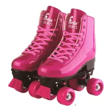 Patins Roller Infantil Ou Adulto 4 Rodas Glitter Ajustável