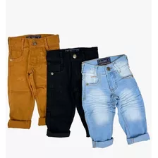 Combo 3 Calças Jeans Infantil Menino Promoção