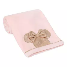 Disney Baby Pink/rose Gold Minnie Mouse Manta Bebé Apl...