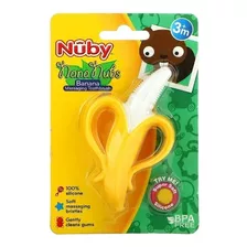 Mordedor Massageador Nuby Nananubs Banana Toothbrush 3m+ Cor Amarelo