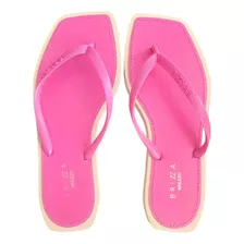 Chinelo Sandália Arezzo Brizza Bico Quadrado Rosa Hot Pink