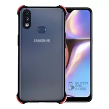 Carcasa Para Samsung A10 Borde Negro Antigolpe Protec Camara