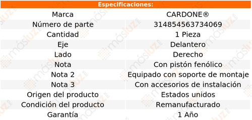 (1) Caliper Del Der Ford F-450 S Duty 17/22 Cardone Foto 5