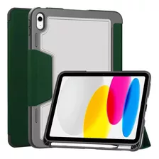 Capa Smart Com Traseira De Tpu Para iPad 10 2022 10.9' Cor Verde-escuro