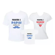 Kit Família Camisetas Anunciar Gravidez Mamãe Papai Filho