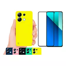 Case Silicona Para Xiaomi Redmi Note 13 4g + Vidrio Full