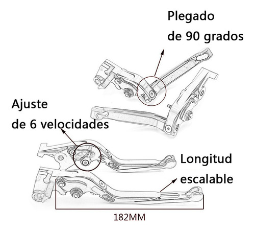 Manetas De Freno Y Embrague For Yamaha Mt-15/m-slaz 150 Foto 10