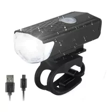 Farol Lanterna Bike Led 4 Funções Recarregável Usb 300 Lumes