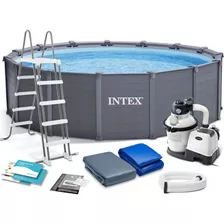 Piscina Estructural Grafito 478 X 124 Intex 26382 , Acuarela