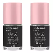 Kit 2 Esmaltes Caviar Intense 7ml Cor Preto