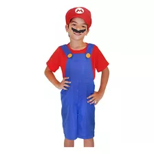 Fantasia Super Mario Bros Curto Infantil