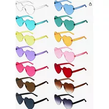 Lentes Fiesta Neon Rumba Cotillon Hora Loca Heart Glow Color