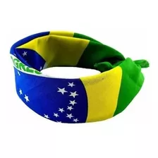 Kit Torcedor 3 Bandanas Bandeira Do Brasil Versátil 55 Cm