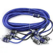 Cable De Audio Rca Serie K, 6 Metros/4 Canales/azul