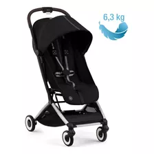 Cochecito Ultracompacto Cybex Orfeo Color Negro Color Del Chasis Plateado