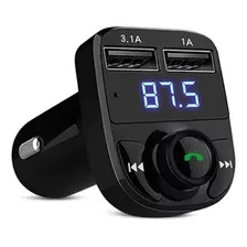 Transmisor Fm Bluetooth Mp3 Carro X8 Sd Cargador Reproductor