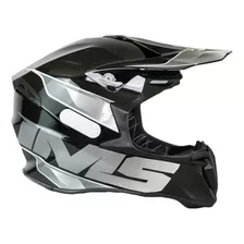 Capacete Ims Esportivo Off Road Motocross Trilha Ventilado Cor Preto-cinza Tamanho Do Capacete 56