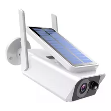 Camera De Seguranca Ip66 Com Wifi E Painel De Energia Solar