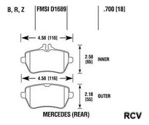 Balatas Disco  Trasera Para Mercedes Benz S560 Maybach  2019 Foto 2