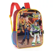 Mochila Escolar Infantil Toy Story Vermelho Is37081ty-vr Desenho Do Tecido Woody E Buzz
