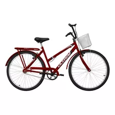  Bicicleta Retro Feminina Aro 26 Wave Com Cestinha V-brake 