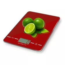 Balanza Digital De Cocina Vidrio Slim 1g - 5kg 03-dbpdws40r Color Rojo