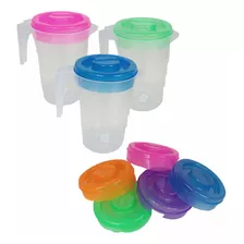 15 Jarras Para Agua 2.3 Litro Varios Colores Plástico