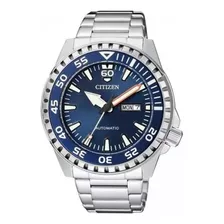 Relógio Citizen Automático Marine Sport Nh8389-88l/tz31203f Cor Da Correia Prateado Cor Do Bisel Azul Cor Do Fundo Azul