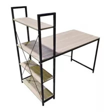 Escritorio Top Living Desk-4 Melamina, Metal De 120cm X 122cm X 60cm