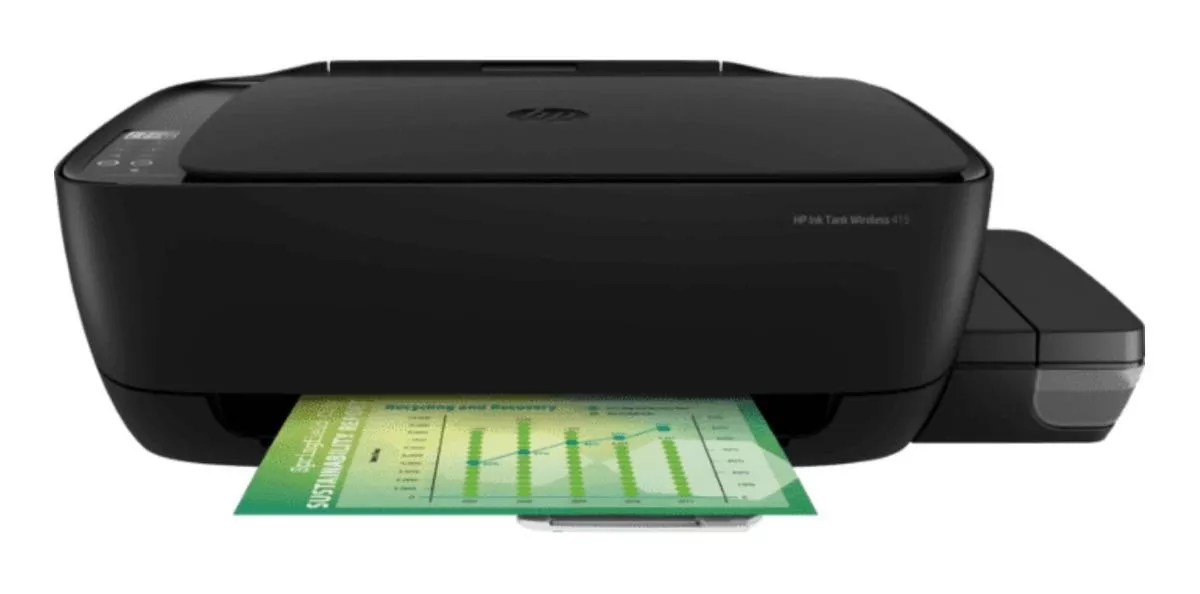 Impresora A Color  Multifunción Hp Ink Tank Wireless 415 Con Wifi Negra 110v/220v
