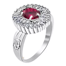 Anel De Formatura Grau Feminino Prata 950 Zirconia + Brinde