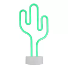 Lampara Luz Led Neon Decorativa Cactus Moderna Cable Usb