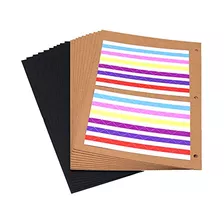 Papel Scrapbooking 26x17.5cm, 10 Hojas De Papel Negro +...