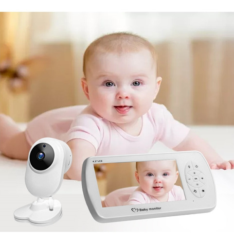 Monitor D Bebé Babymonitor Lcd 4,3  Visión Noct. Temp, 1080p