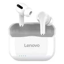 Fone De Ouvido In-ear Sem Fio Lenovo Livepods Lp1s Branco Com Luz Led