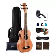 Caramel Cub402 - Bajo Eléctrico Para Ukelele De Madera Mac.