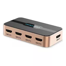 Splitter Vention Hdmi - 5 In 1 Out - Con Control Remoto - 3d - 1080p@60hz / 2k Y 4k @ 30hz - Para Televisor Y Computadora Proyector - Acdg0