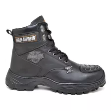 Bota Harley Davidson Motociclista Mais Luva Mais Pamilha Gel