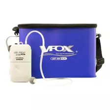 Porta Iscas Vivas V-fox 8 Litros + Compressor De Ar + Pilhas