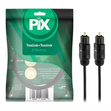 Cabo Fibra Óptico Digital Toslink 3m Resistente Flexível 5+