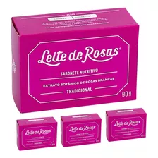 Sabonete Leite De Rosas 90gr Pack C/ 3 Unid