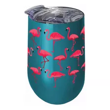 Spoontiques Flamingos - Vaso De Acero Inoxidable, 16 Onzas, 