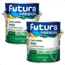 Tinta Acrílica P/piso Futura Ótima Cobertura 3,6l Kit 2 Unid