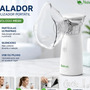 Nebulizador Inalador Portátil Marca Bahrein Sem Fio A Pilha Ou Cabo Usb Cor Branco Com Azul Compacto Mesh Bivolt Nebulizador Com Rede Vibratória Aparelho Para Inalação Inalador Silencioso 127/220v