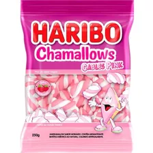12 Pacotes Haribo Marshmallow Chamallows Cables Pink 220g