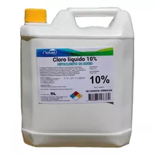 Cloro Liquido Concentrado 10% Industria Y Piscinas 5 Litros 