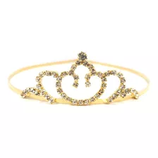 Tiara Corona Strass Pequeña Metálica 