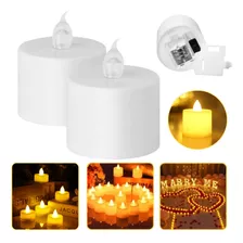 24 Velas Velitas Led Con Pila Calidas Decoracion Souvenir 