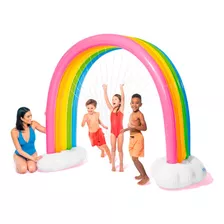 Arcoiris Inflable Gigante Con Rociador De Agua Niños Intex Color Multicolor